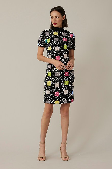 Mixed Print Dress Style 221273