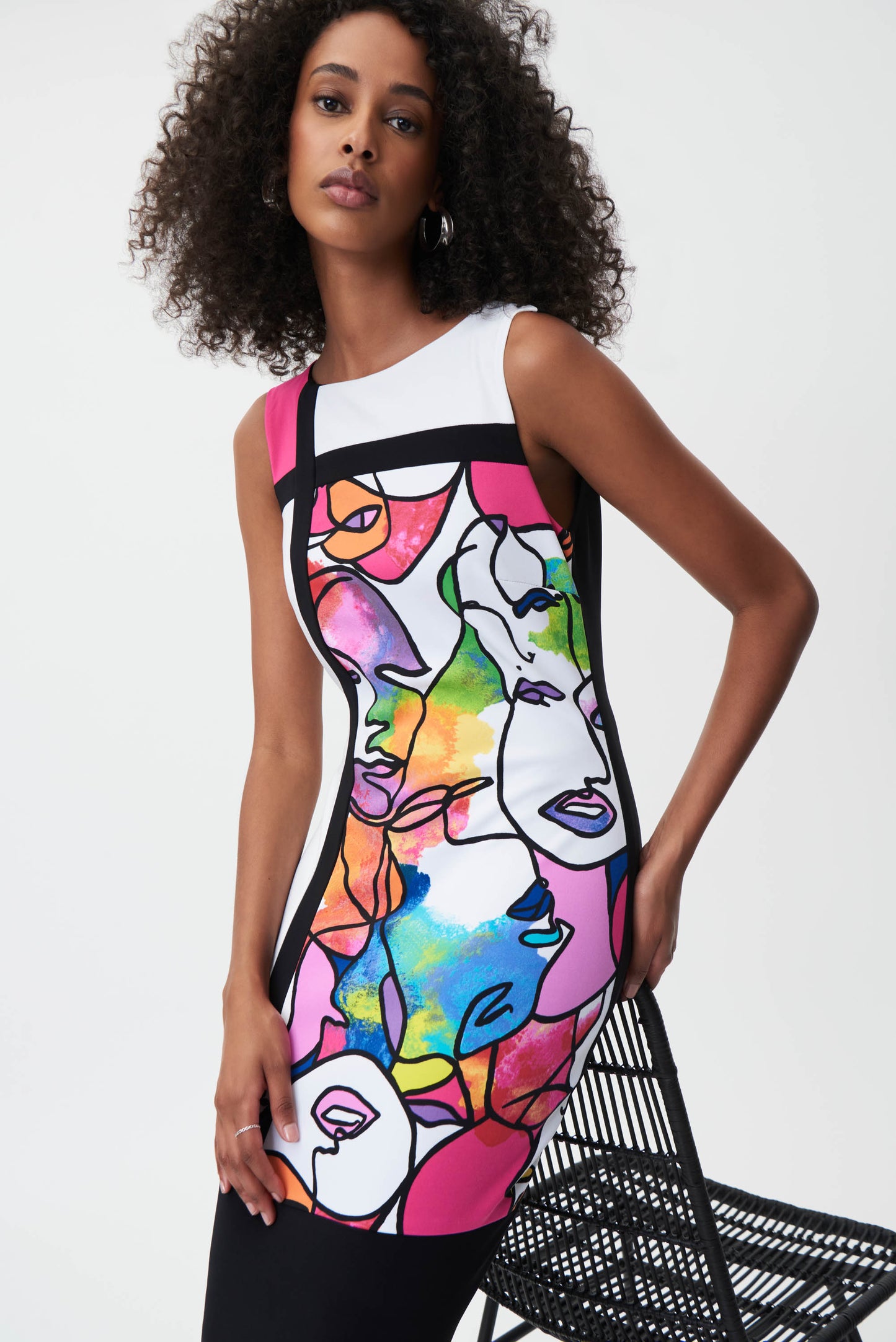 Vestido estampado rostros 232223