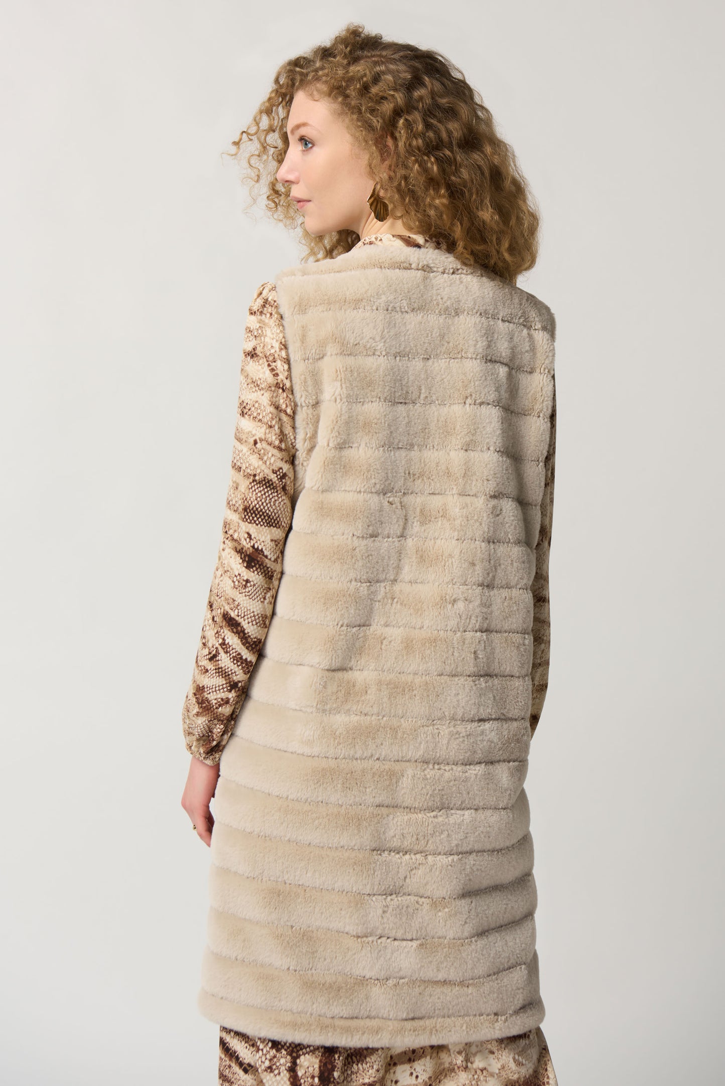 Chaleco largo beige 233924