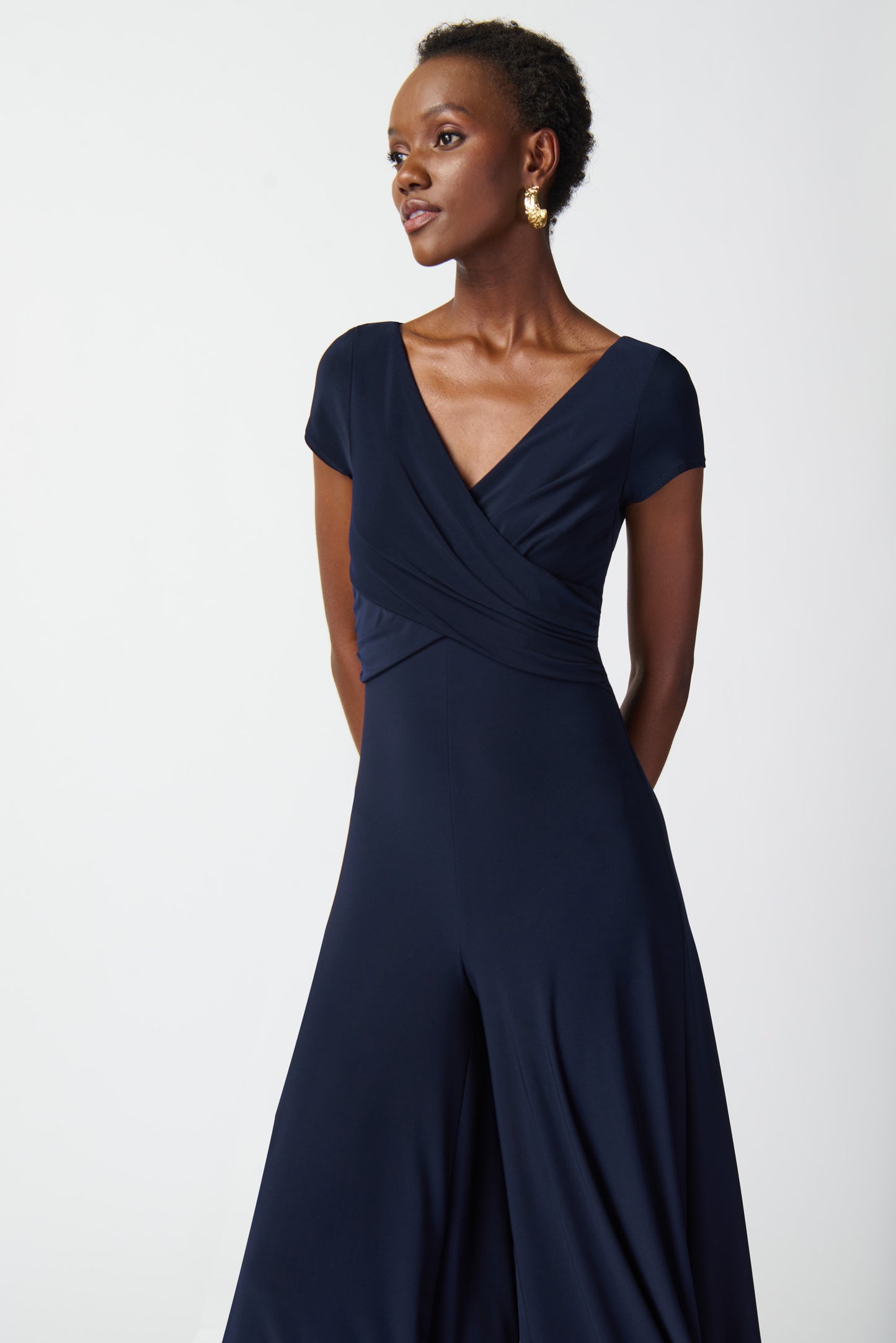Jumpsuit pierna ancha azul marino 241274