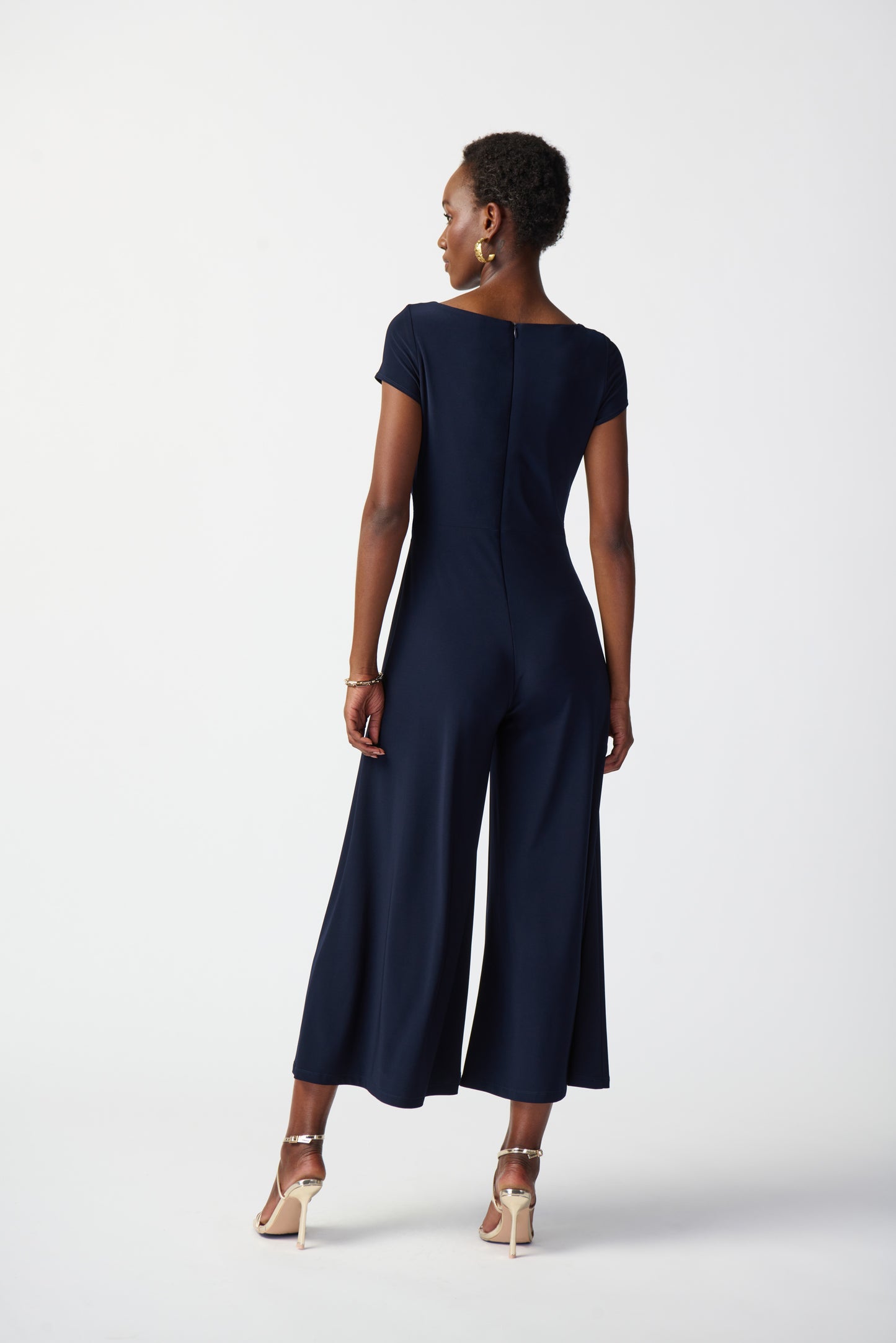 Jumpsuit pierna ancha azul marino 241274
