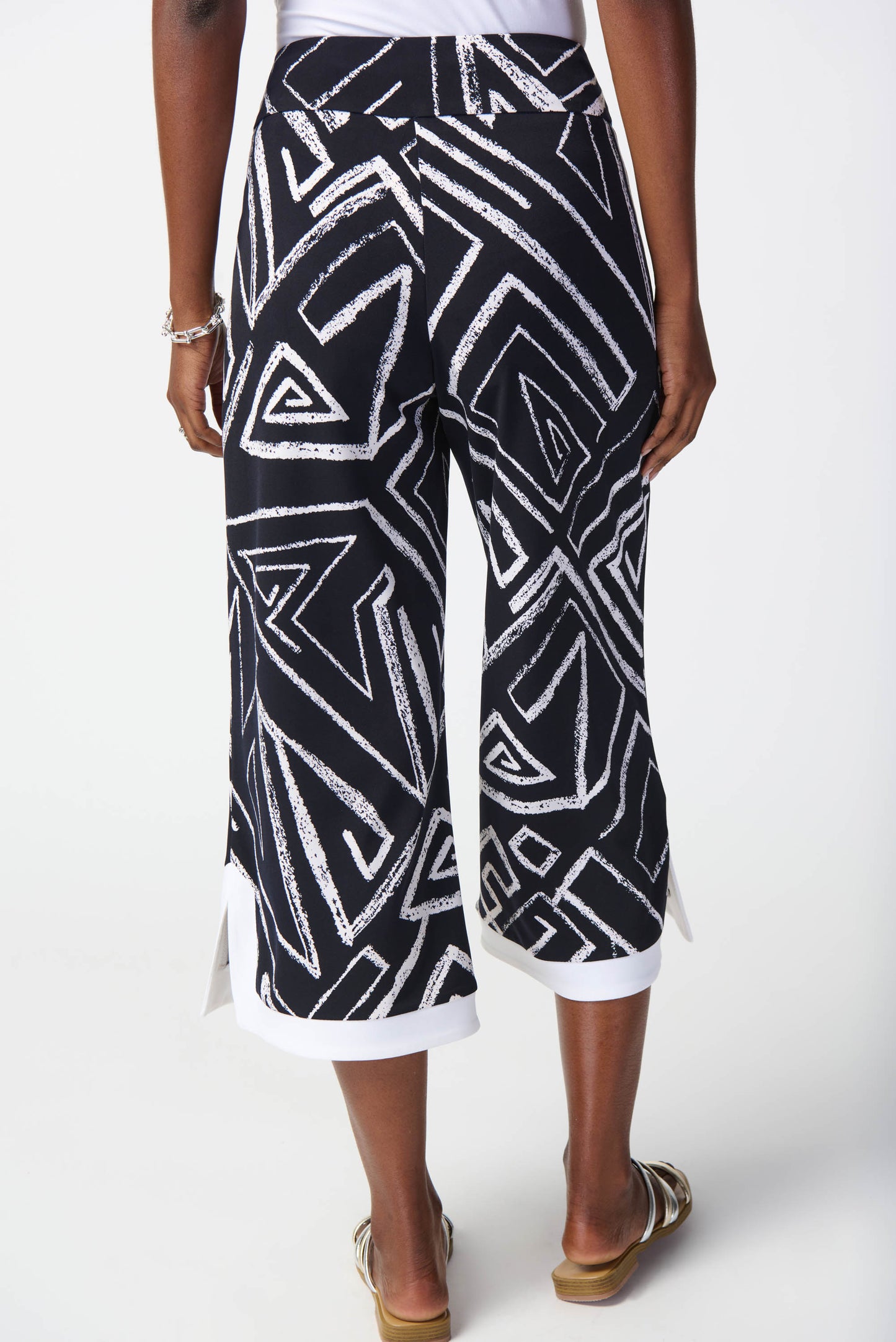Pantalón culotte estampado abstracto azul marino 241280
