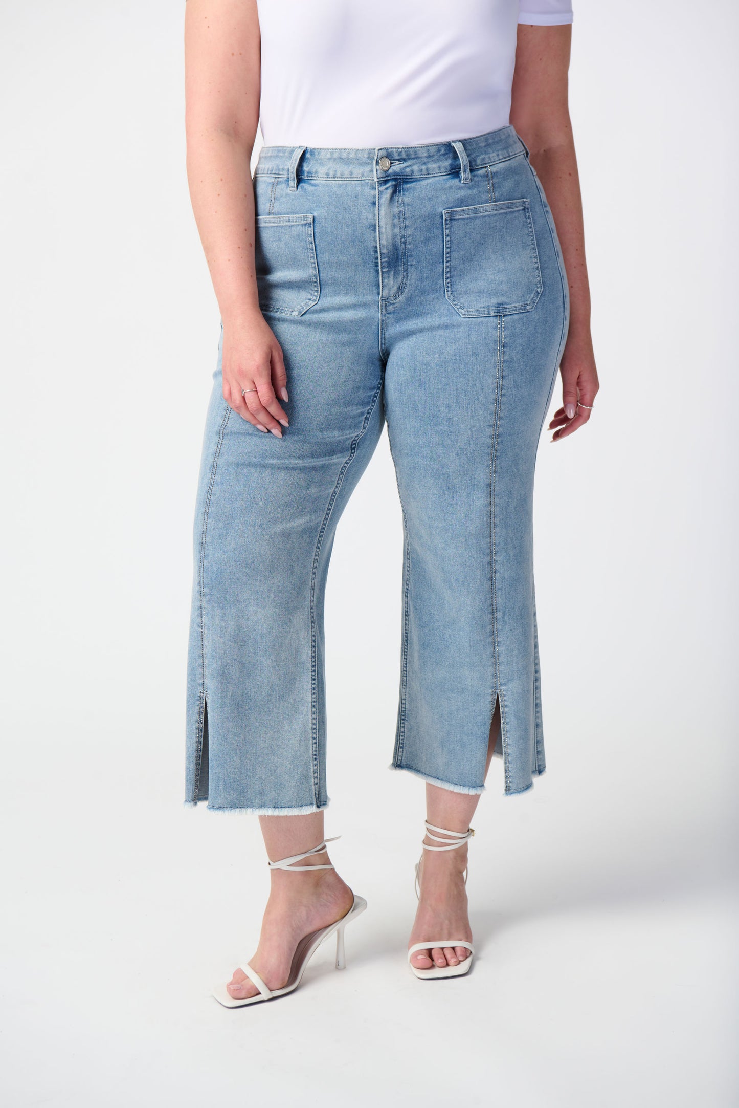 Jeans culotte con abertura 241903