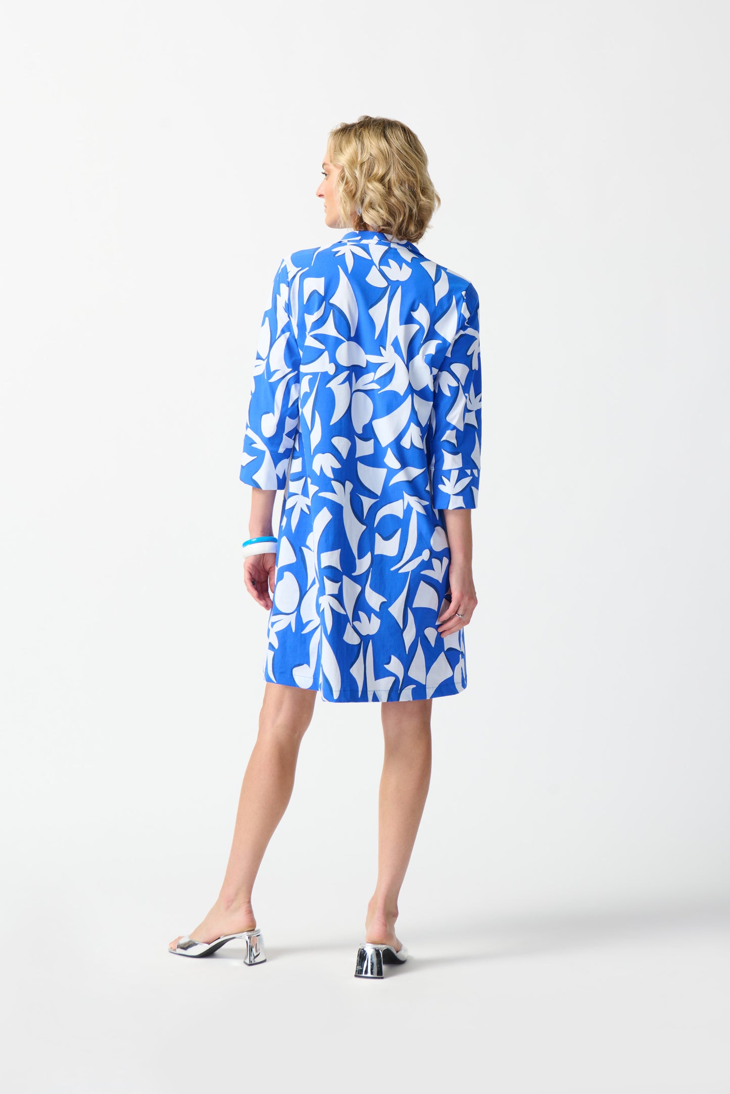 Vestido camisero estampado azul 242154
