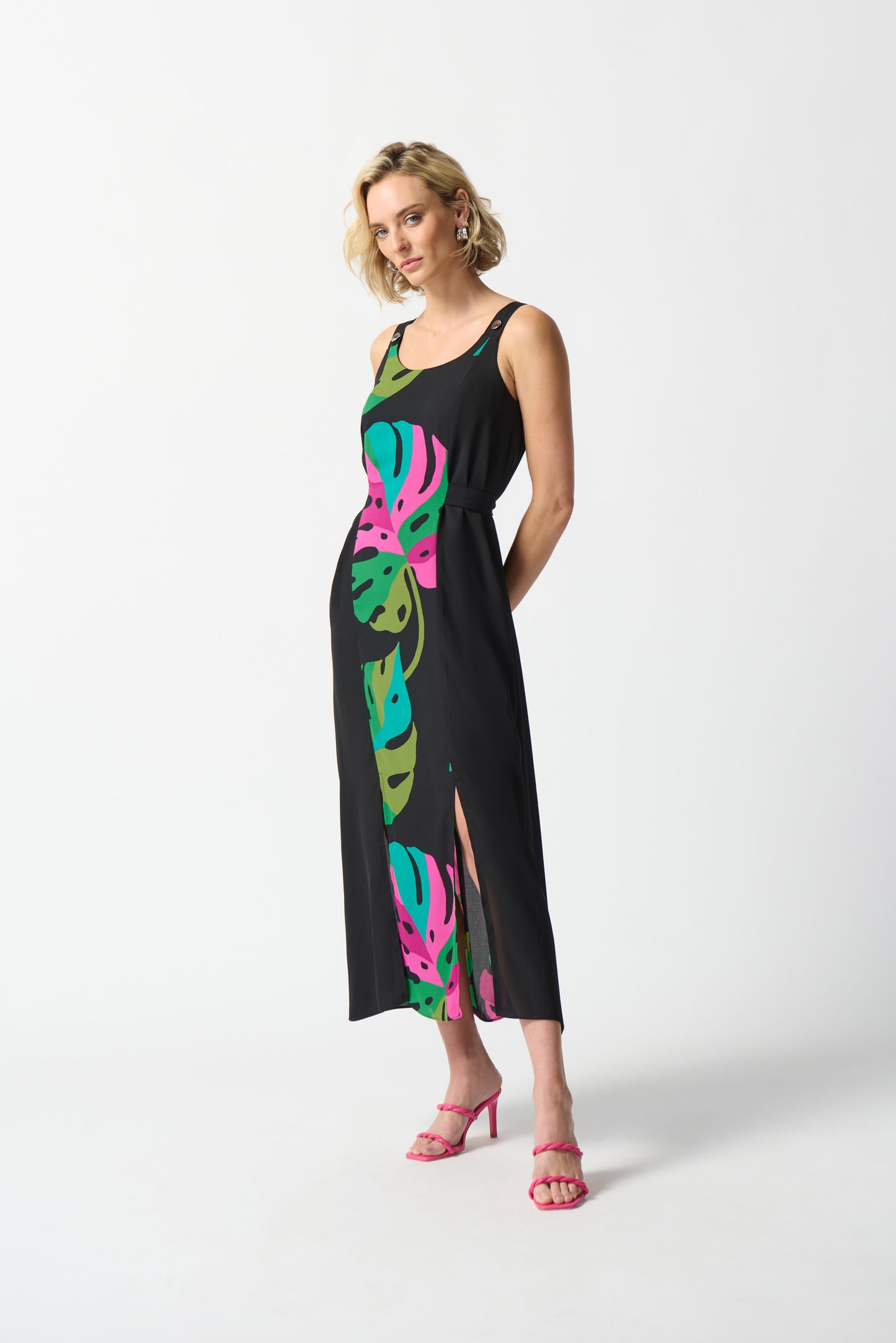 Vestido combinado multicolor 242163