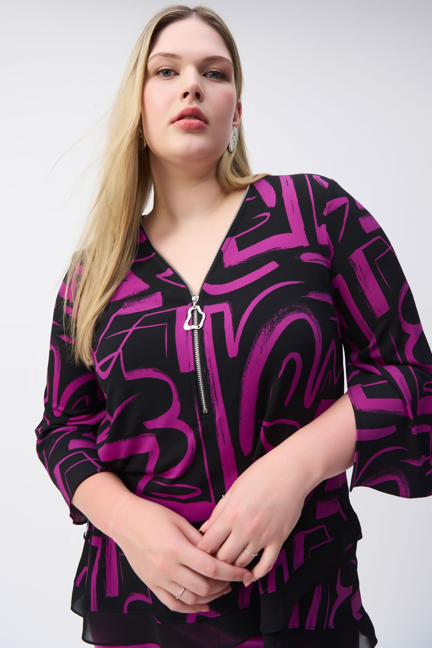 Blusa con estampado abstracto 243059