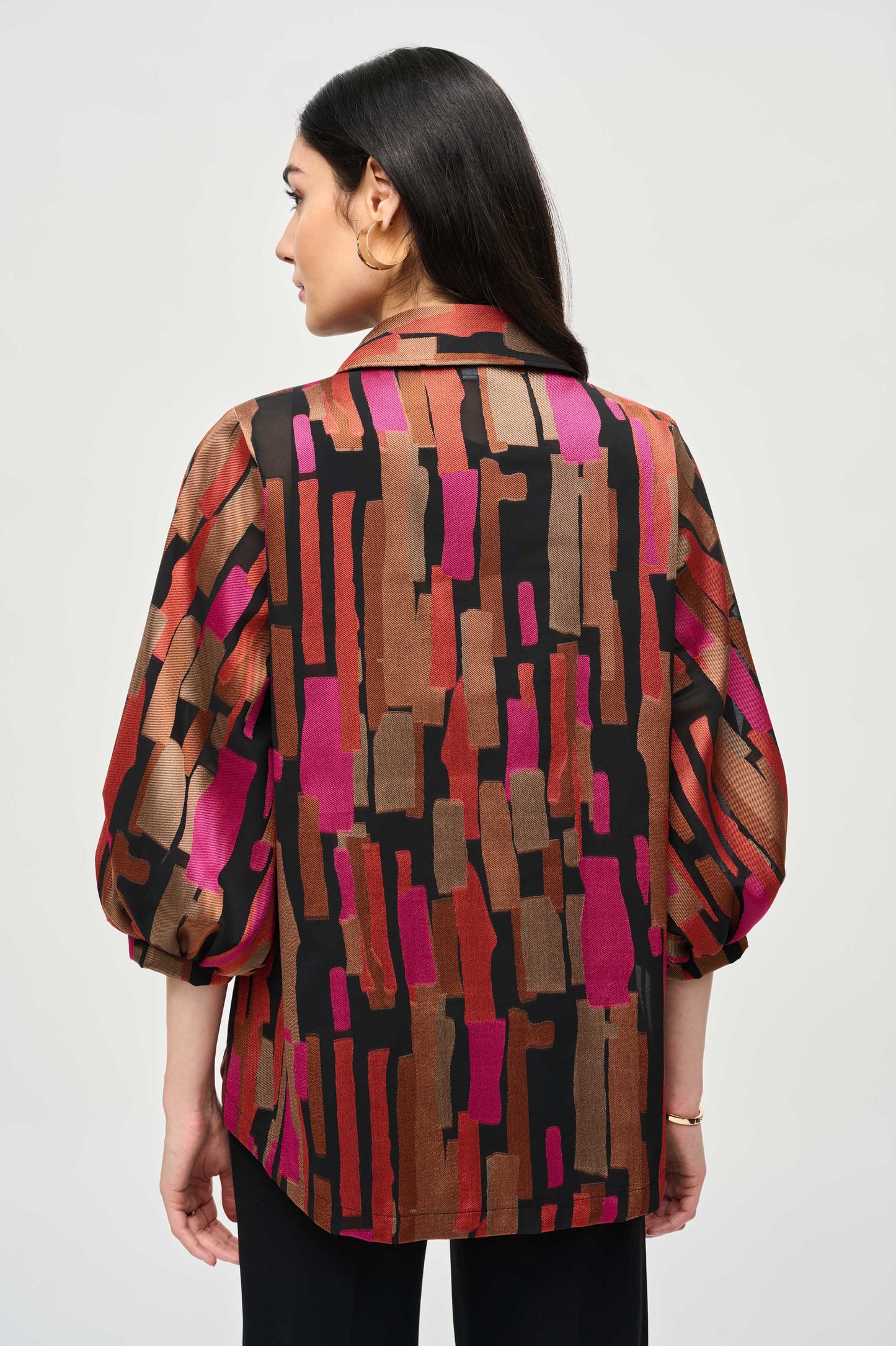 Chaqueta abstracta con manga abullonada 243239