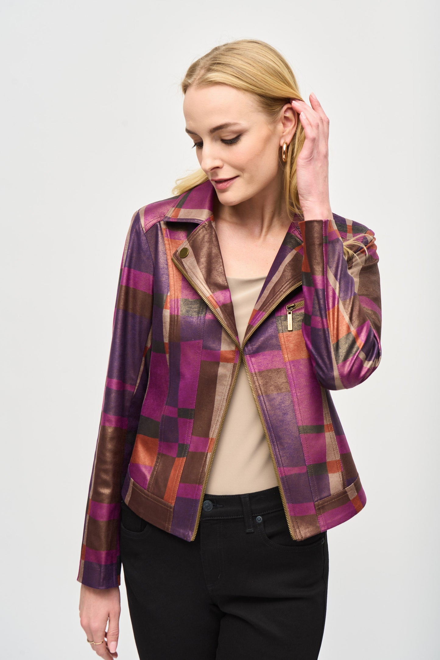 Chaqueta con estampado multicolor 243921