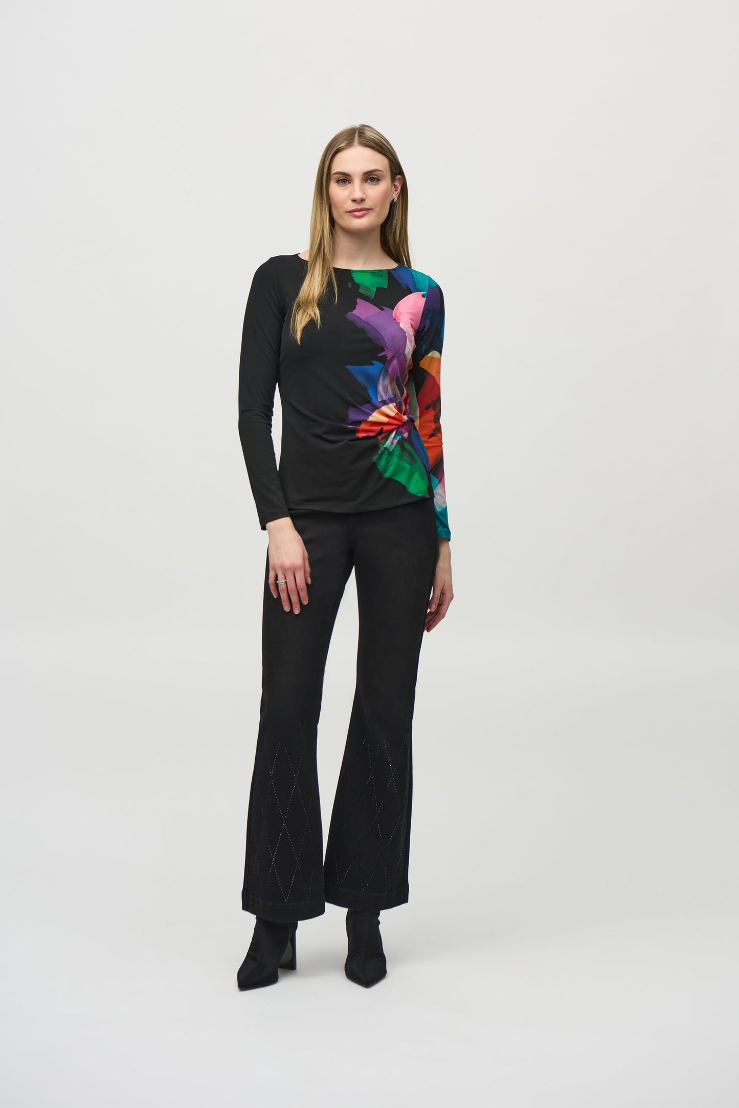 Blusa con estampado multicolor 244073