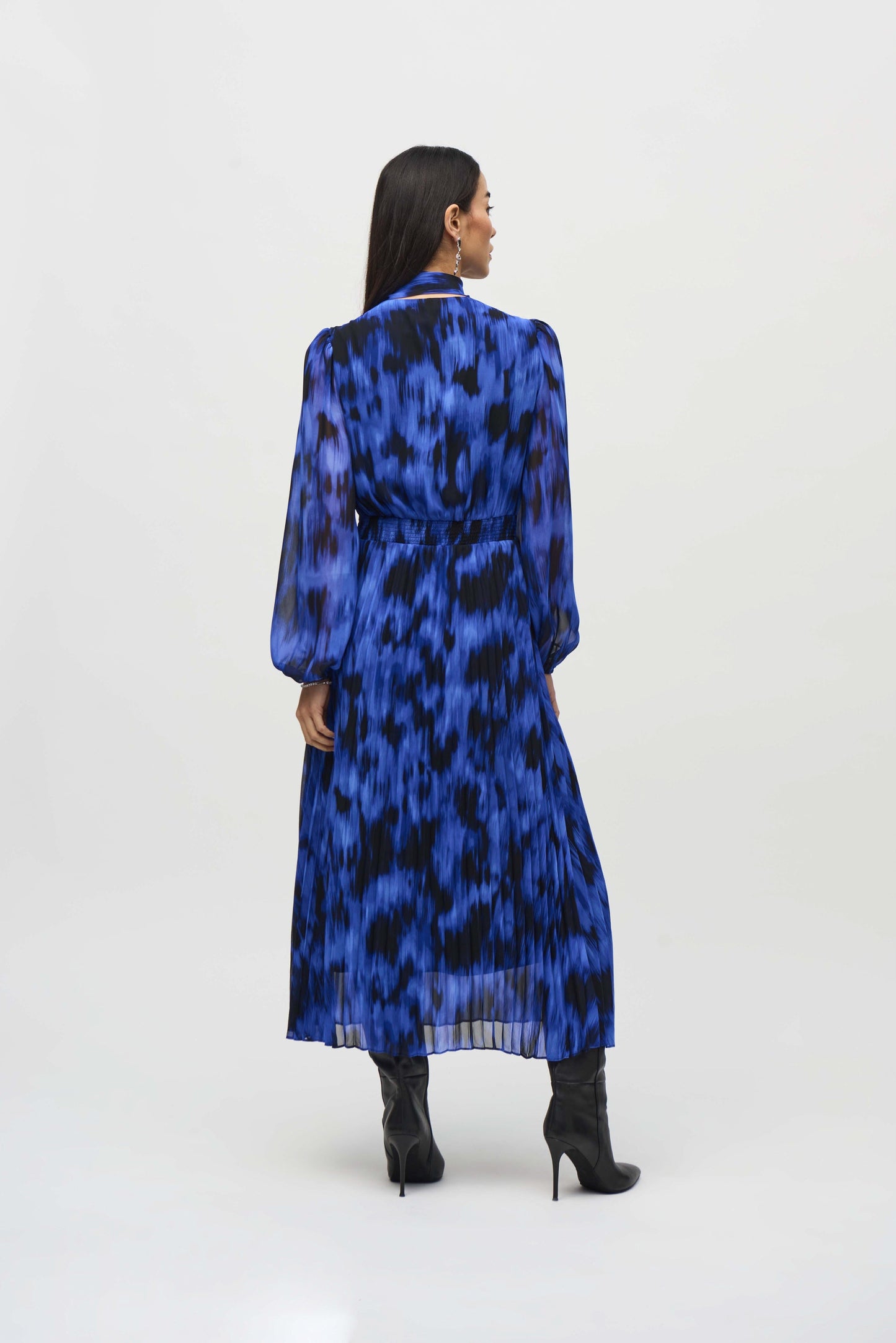 Vestido de gasa plisado 244924