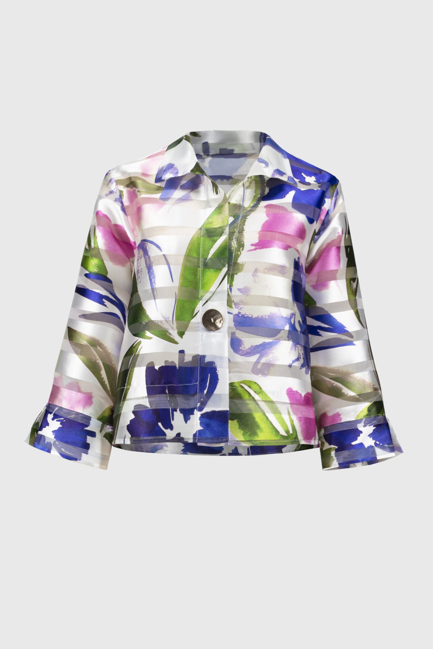 Chaqueta con estampado de flores con transparencia | Signature 251776