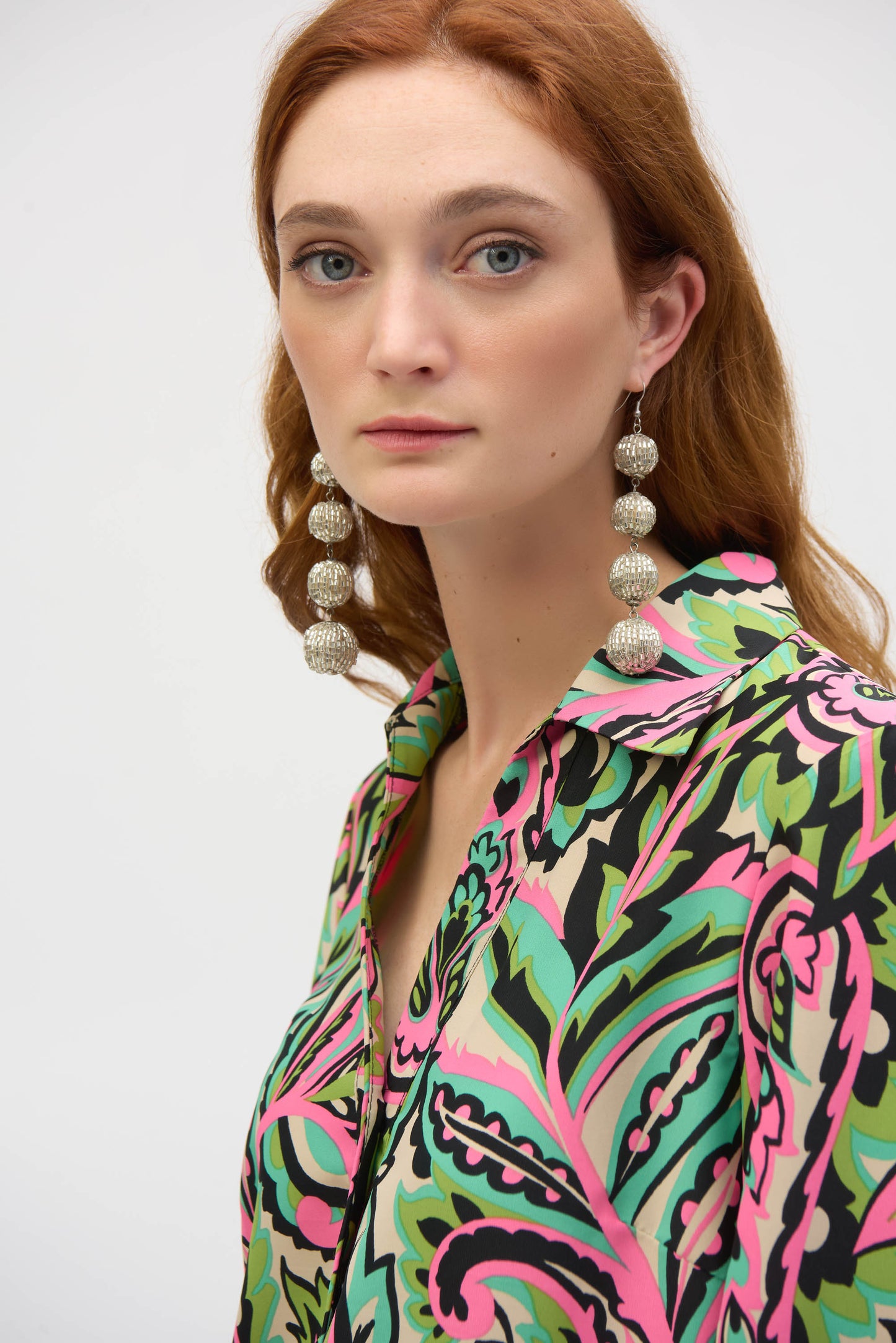 Blusa con estampado de cachemiras multicolor 252141