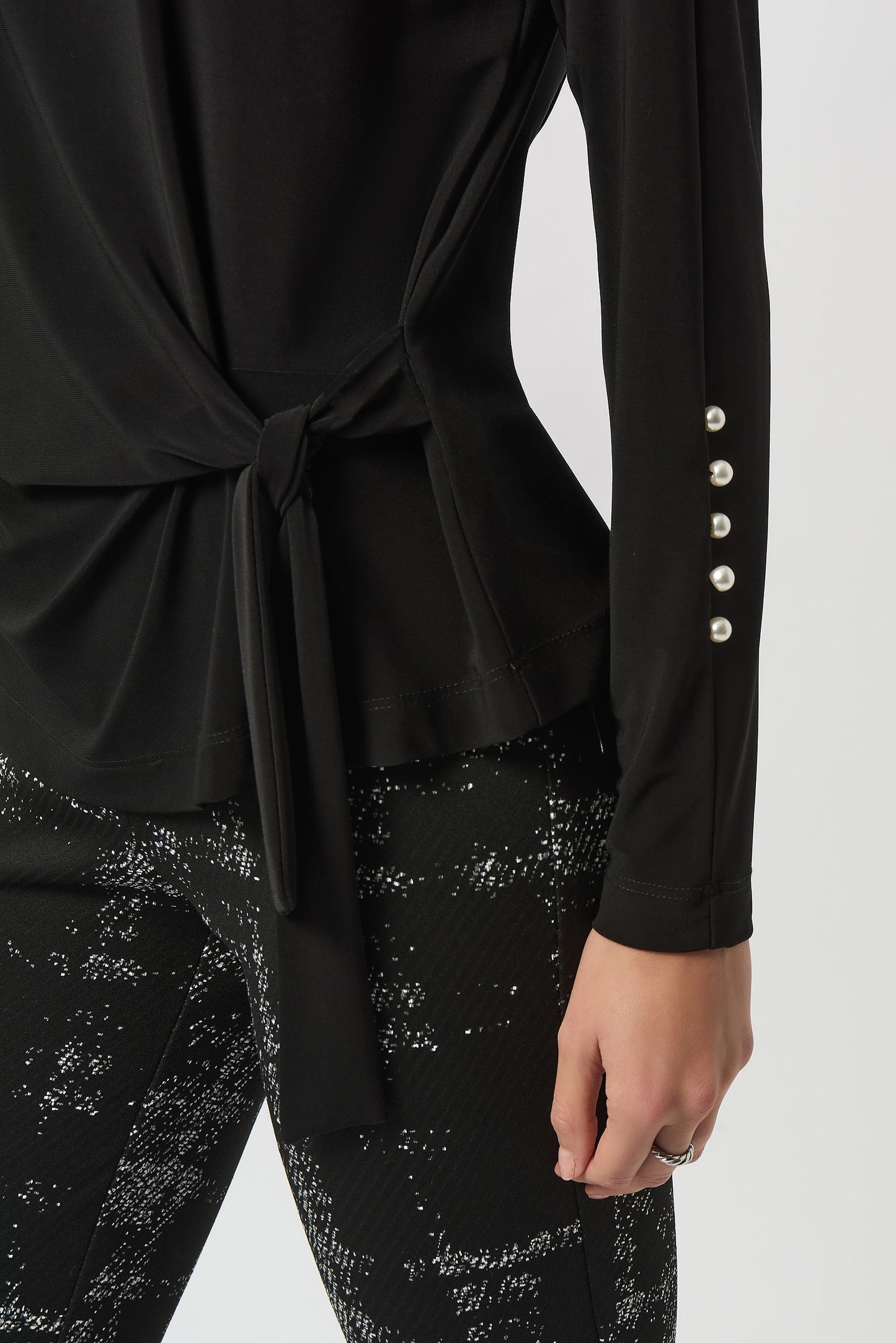 Blusa ajustada negro 253215