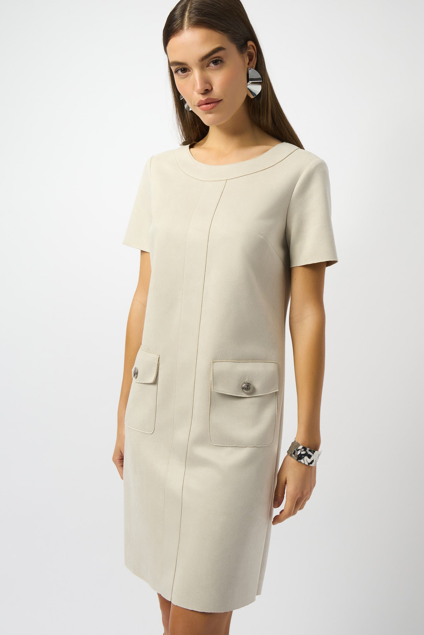 Vestido de ante beige piedra de luna 253280
