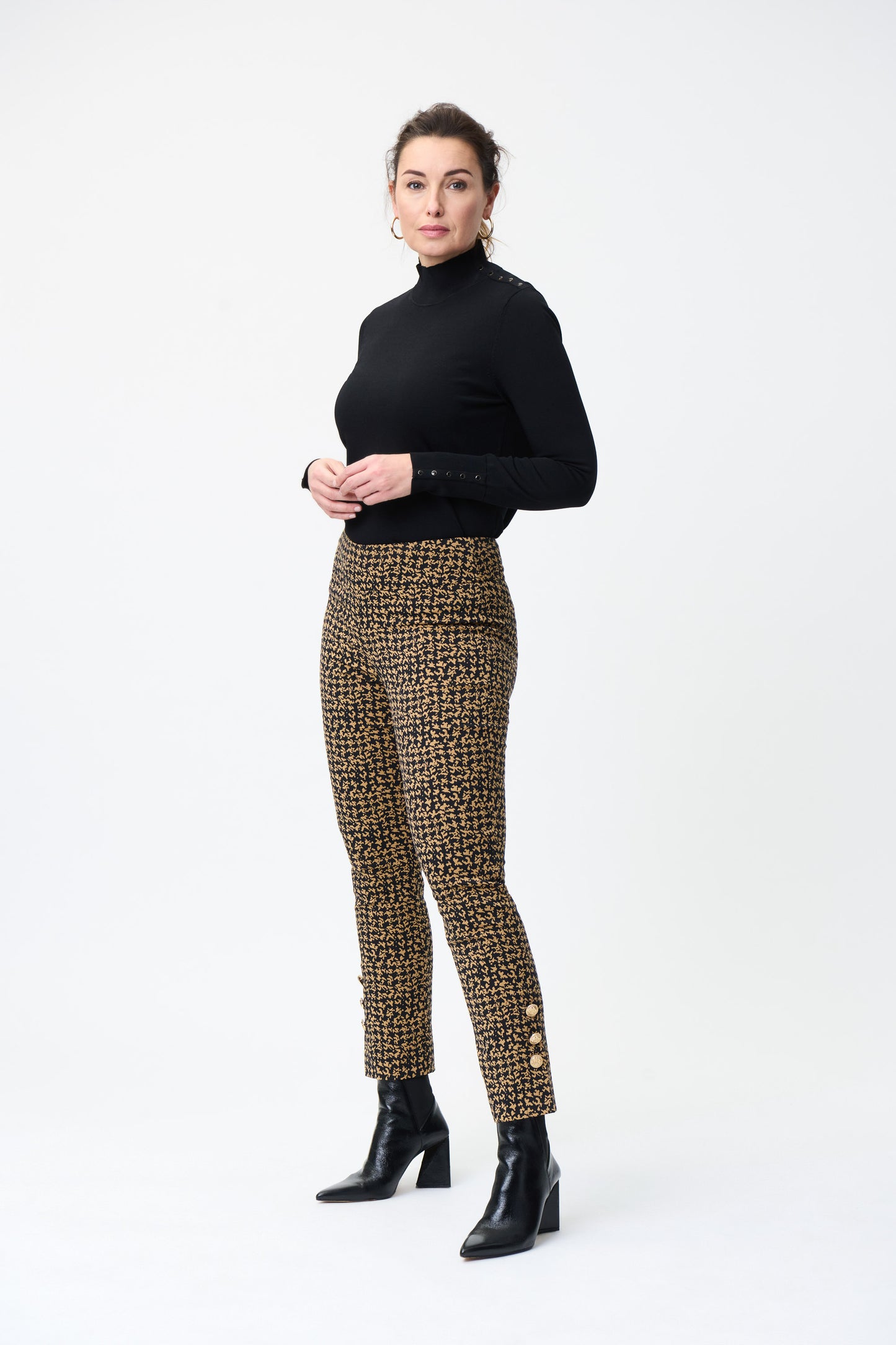 Pantal—n beige con negro 224113