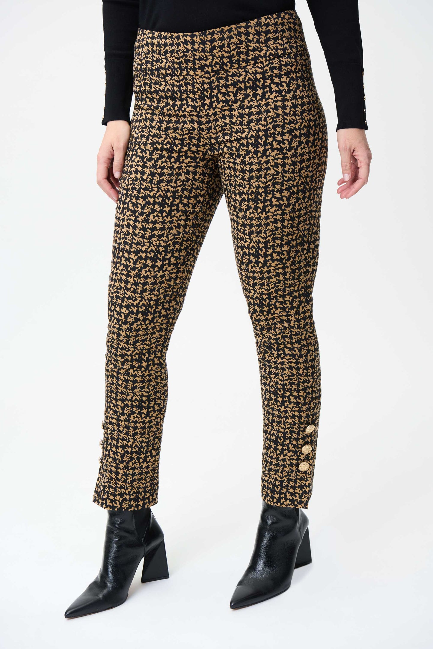 Pantal—n beige con negro 224113
