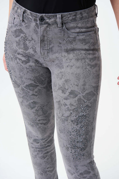 Jeans gris animal print 224925