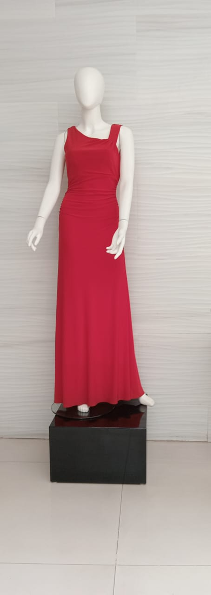 Vestido Rojo escote e  espalda holgado 181013