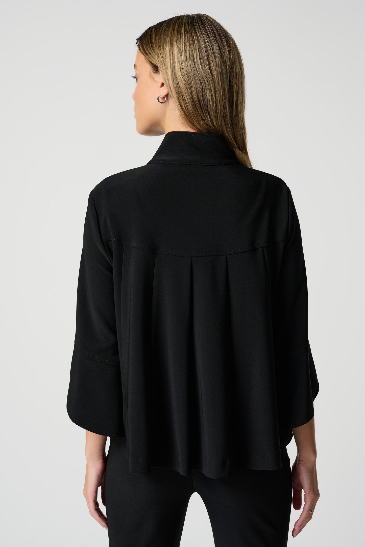 Chaqueta de corte trapecio negro 193198F25