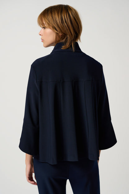 Chaqueta de corte trapecio azul medianoche 193198F25