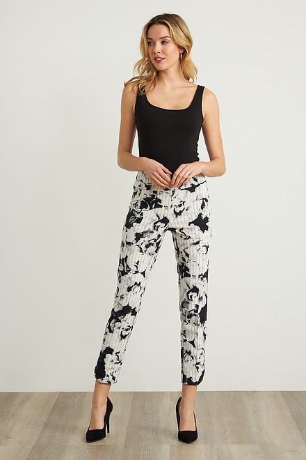 Cropped Print Pants Style 211156