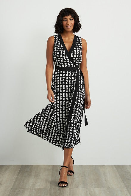 Printed Wrap Dress Style 211176