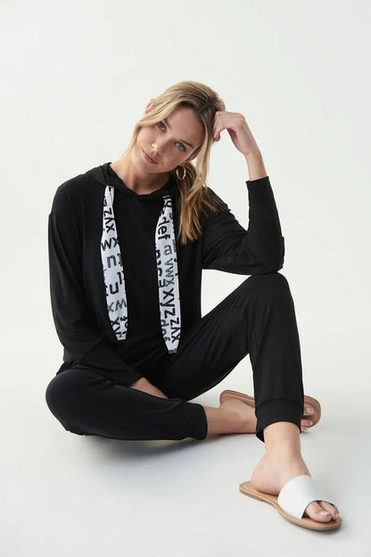 Sudadera con listones estampados 221024