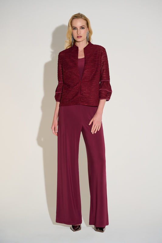 Pantalón de pierna ancha rojo merlot 221340F25 | Signature