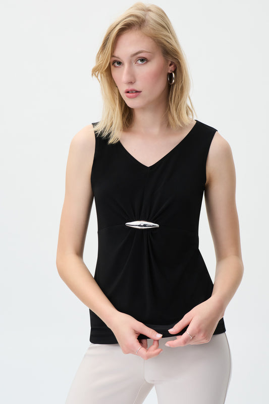 Top negro con broche 231304