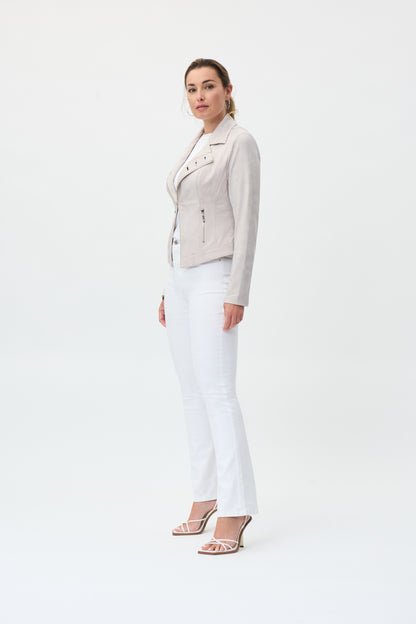 Chaqueta motera beige 231934