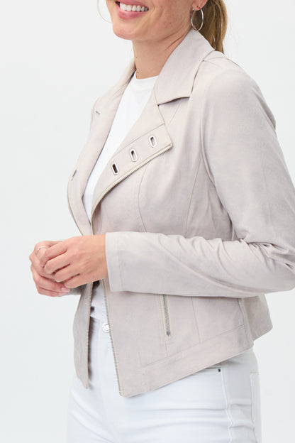 Chaqueta motera beige 231934