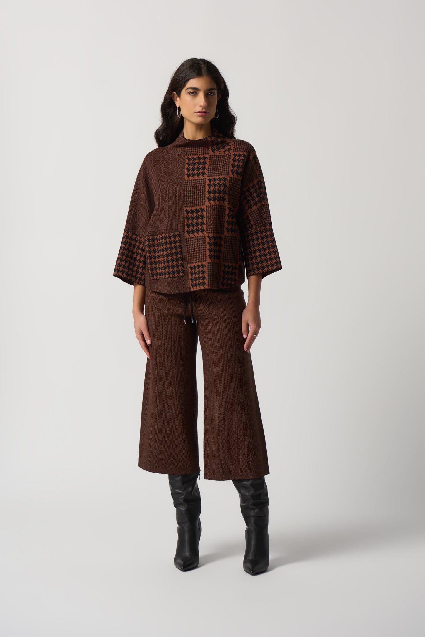 Pantalón culotte de pata de gallo 233904