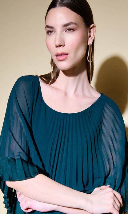 Vestido superpuesto plisado 234705