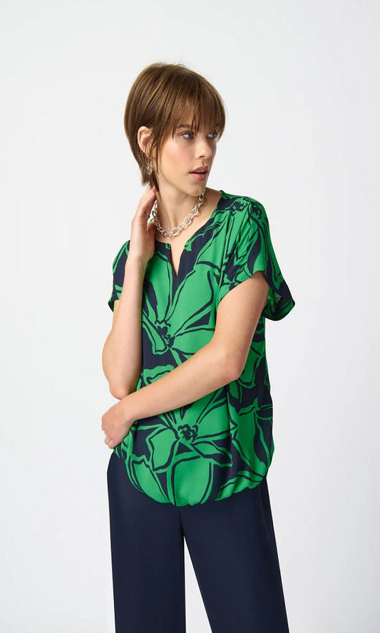 Blusa amplia de estampado floral  241059 Joseph Ribkoff