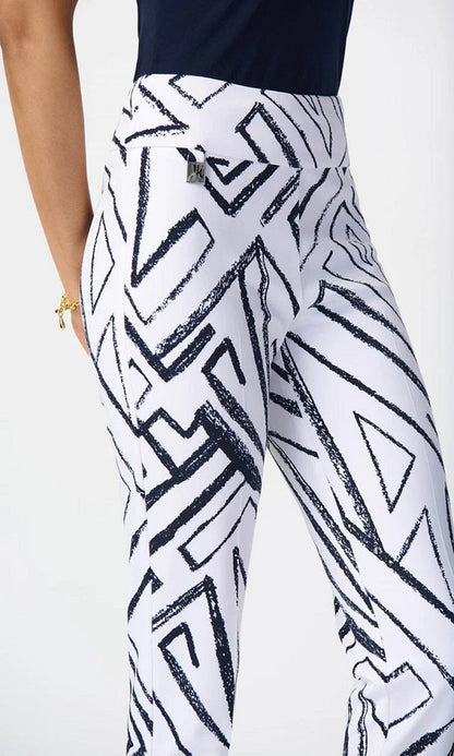 Pantalón vainilla con líneas geométricas 241271