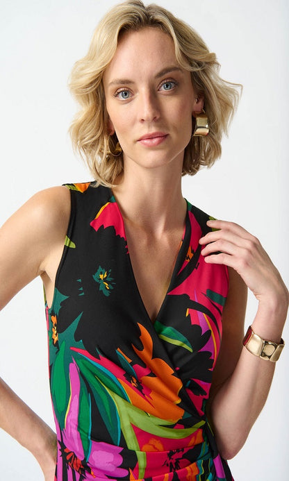 Vestido estampado tropical 242012