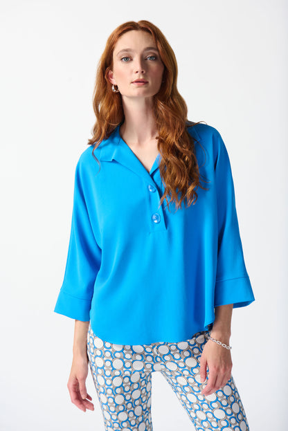 Blusa boxy con botones 242057