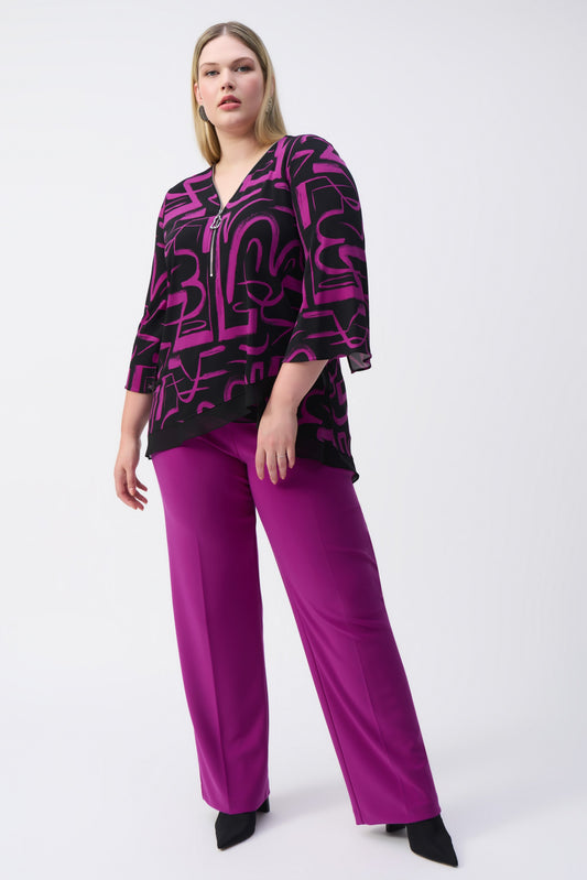 Blusa con estampado abstracto 243059