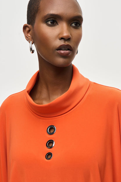 Blusa cuello cantaro naranja 243159