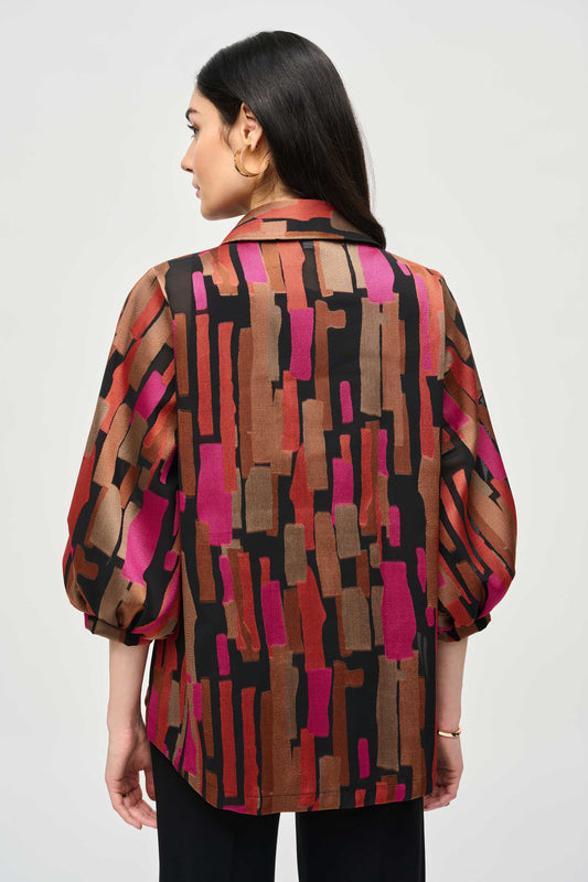 Chaqueta abstracta con manga abullonada 243239