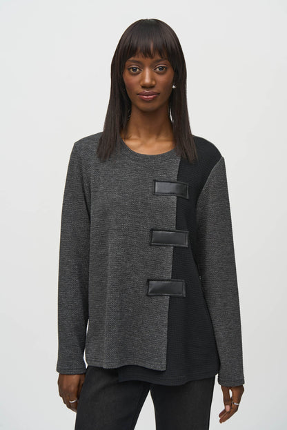 Blusa con parches de vinil 244133