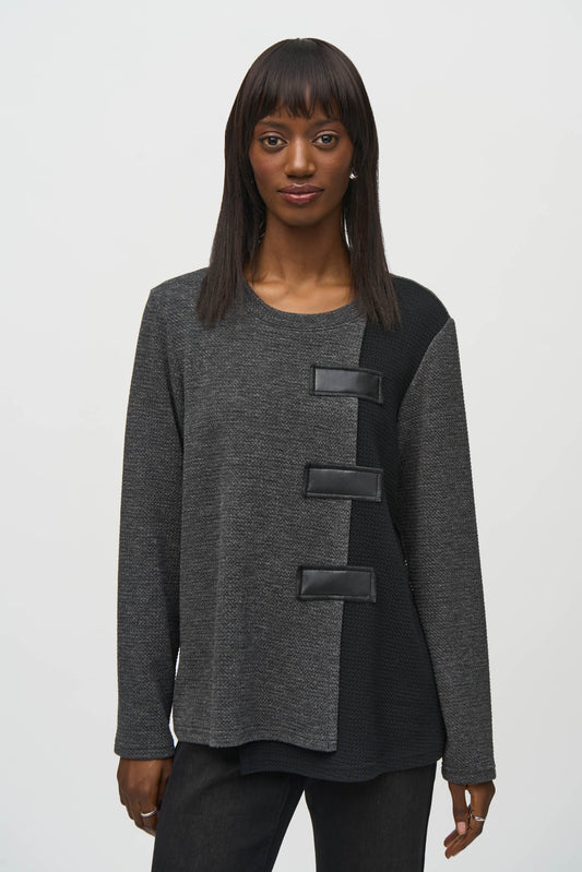 Blusa con parches de vinil 244133