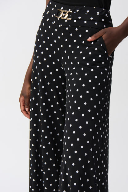 Pantalones culotte con estampado de puntos sin cierres 251040