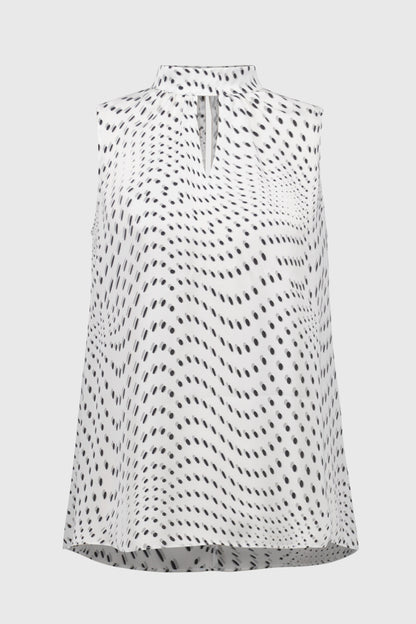Blusa sin mangas con estampado de puntos 251749 | Signature