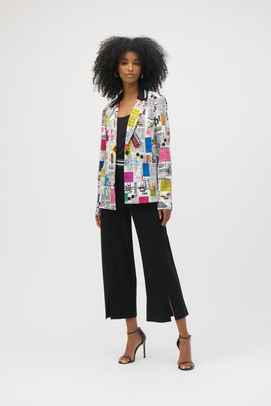 Blazer entallado con estampado 252088
