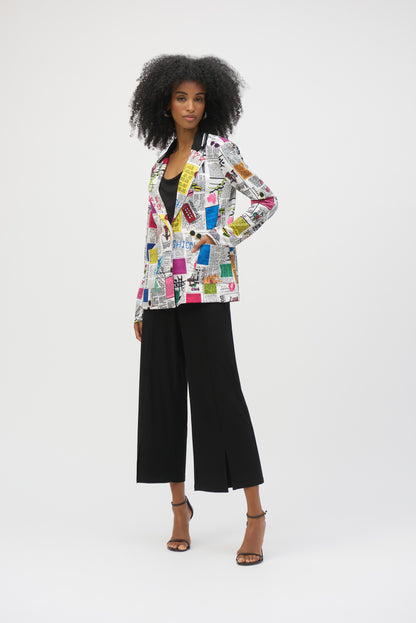 Blazer entallado con estampado 252088
