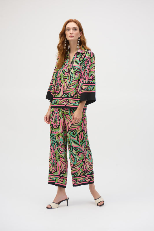 Blusa con estampado de cachemiras multicolor 252141