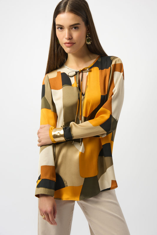 Blusa con estampado abstracto 253011