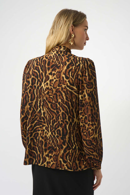 Blusa de tela ligera con estampado animal 253077