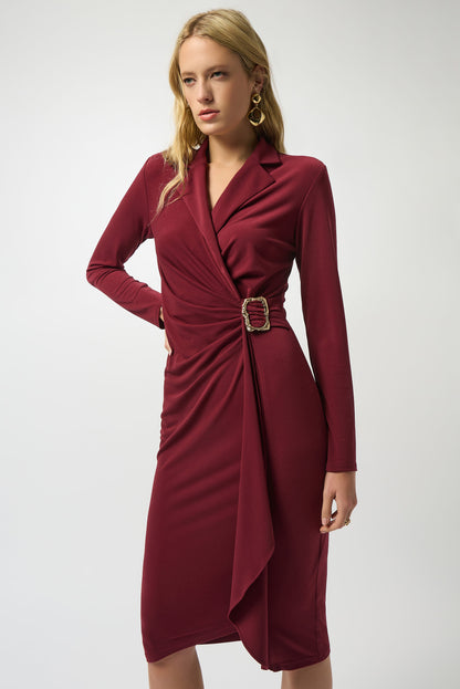 Vestido cruzado rojo merlot 253145